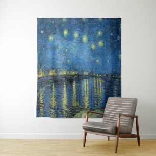 Tapiz Noche Van Gogh Starry sobre el Ródano