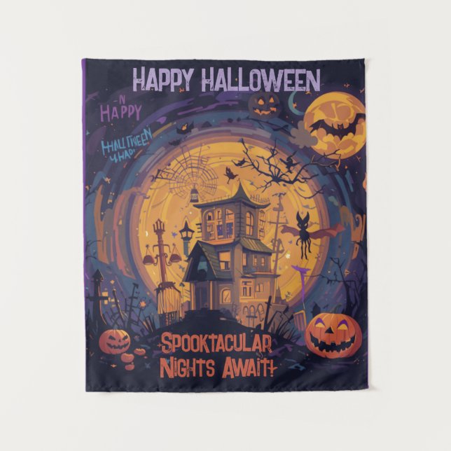 Tapiz ¡Noches Spooktaculares Esperan! (Anverso)