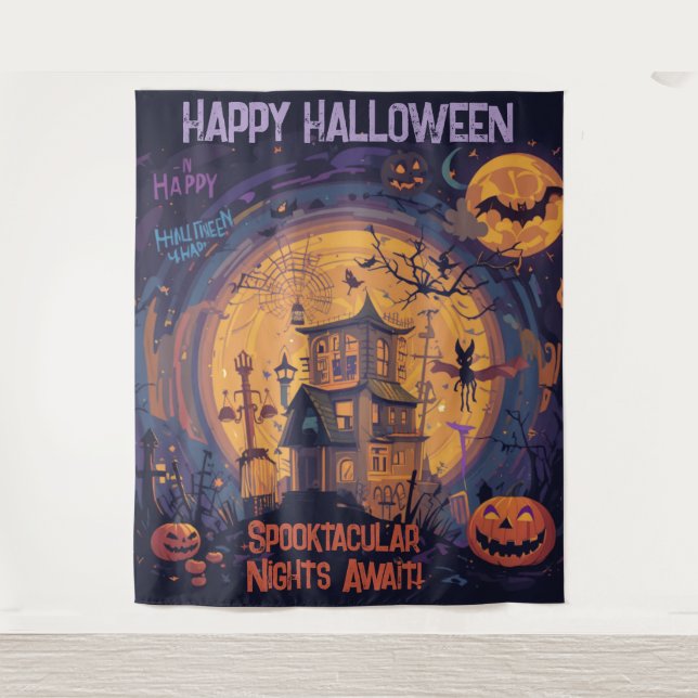 Tapiz ¡Noches Spooktaculares Esperan! (Anverso)