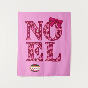 Tapiz NOEL en un patrón de árbol de Navidad en Borgoña