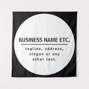 Tapiz Nombre de la empresa y lema/otro texto Blanco y