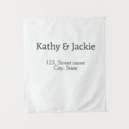 Tapiz Nombre de la pareja negra blanca dirección de la c