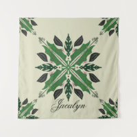 Nombre de Mandala Verde Botánico Boho Vegetación