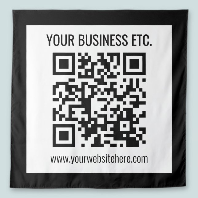 Tapiz Nombre de su empresa y código QR editable (Subido por el creador)