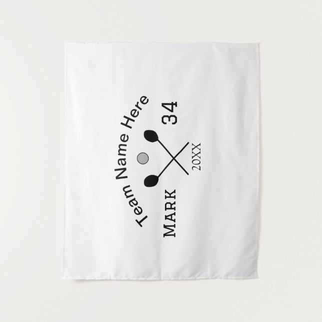 Tapiz Nombre del equipo aquí añadir número de nombre bol (Anverso)