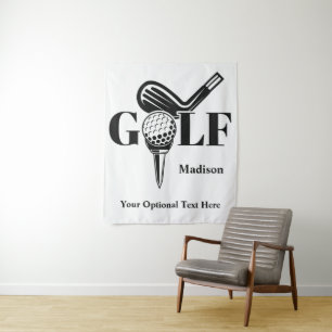 Tapiz Nombre Personalizado de Golf
