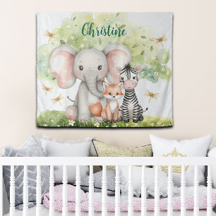 Tapiz Nombre personalizado Jungle Animals Dragonfly