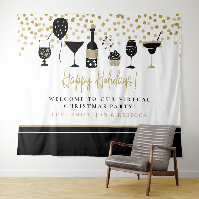 Tapiz Nombres de fondos para fiestas virtuales de Felice (In situ (horizontal))