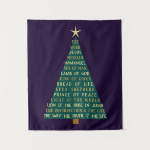 Tapiz Nombres de Jesús Árbol de Navidad