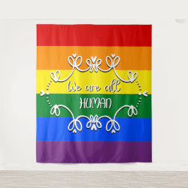 Tapiz Nosotros somos todos humanos Mes del Orgullo LGBTQ