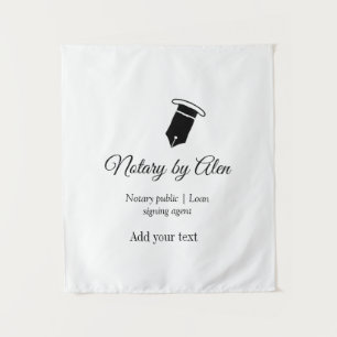 Tapiz Notario público agente de firma de préstamos añadi