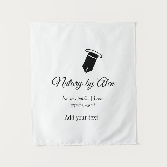 Tapiz Notario público agente de firma de préstamos añadi (Anverso)