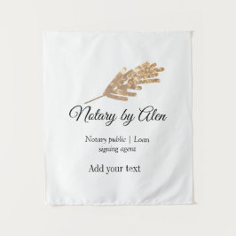 Tapiz Notario público agente de firma de préstamos añadi