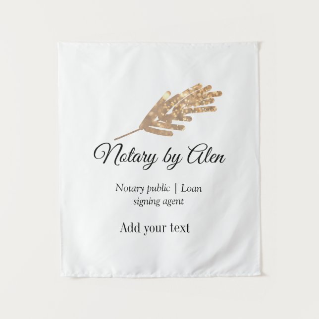 Tapiz Notario público agente de firma de préstamos añadi (Anverso)