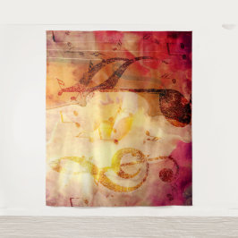 Tapiz Notas musicales Grunge con violín