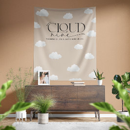 Tapiz Nube natural beige nueve duchas moderno elegante