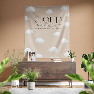 Tapiz Nube natural beige nueve duchas moderno elegante