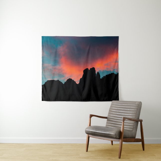 Tapiz Nubes ardiendo sobre las montañas (In situ (horizontal))