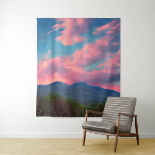 Tapiz nubes de tintado Rosa