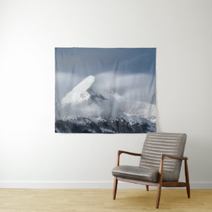 Tapiz Nubes machacadas sobre la montaña Grintovec, Eslov