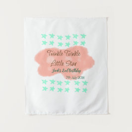 Tapiz Nubes naranjas parpadean parpadean pequeñas estrel