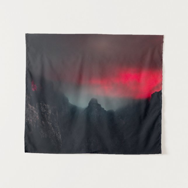 Tapiz Nubes, niebla y montañas ardiendo (Anverso (horizontal))