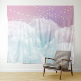 Tapiz Nubes y luces de hadas acuarela Paintel