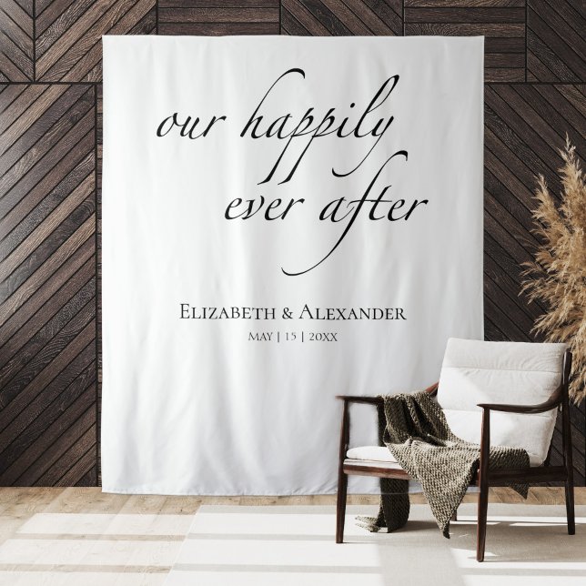 Tapiz nuestra felicidad para siempre | Fondo boda (Subido por el creador)