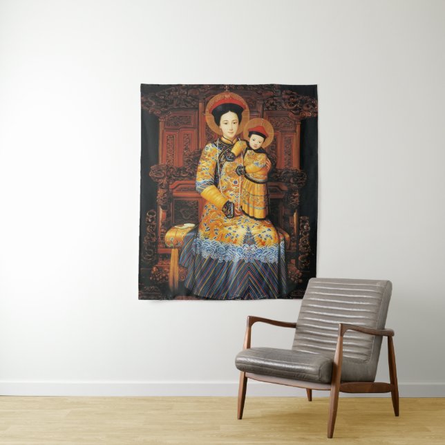 Tapiz Nuestra Señora de China (中 华 母, 中 華 聖 ) Virgen chi (In situ)