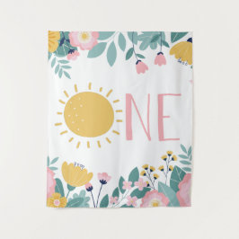 Tapiz Nuestro pequeño Sunshine Boho Floral UNO