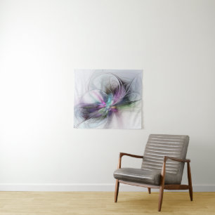 Tapiz Nueva vida, colorida abstracción de fantasía artís