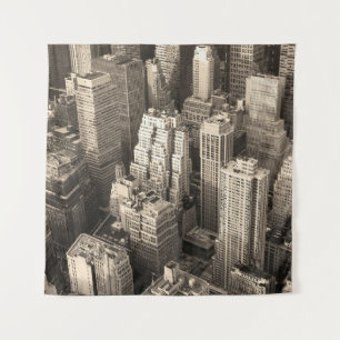 Tapiz Nueva York City Manhattan vista aérea negra 