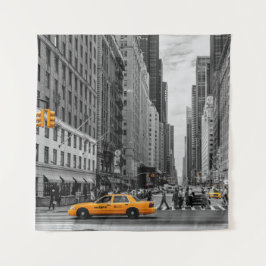Tapiz Nueva York Taxi Urban City Color Pop Photography