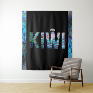 TAPIZ NUEVA ZELANDIA KIWI PAUA TAPESTRY