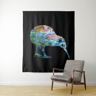 TAPIZ NUEVA ZELANDIA KIWI PAUA TAPESTRY