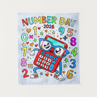 Tapiz Number Day 2026 Cute Maths Calculator Poster