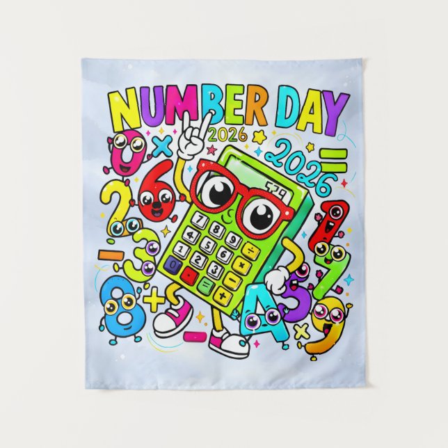 Tapiz Number Day 2026 Maths Banner for Schools (Anverso)