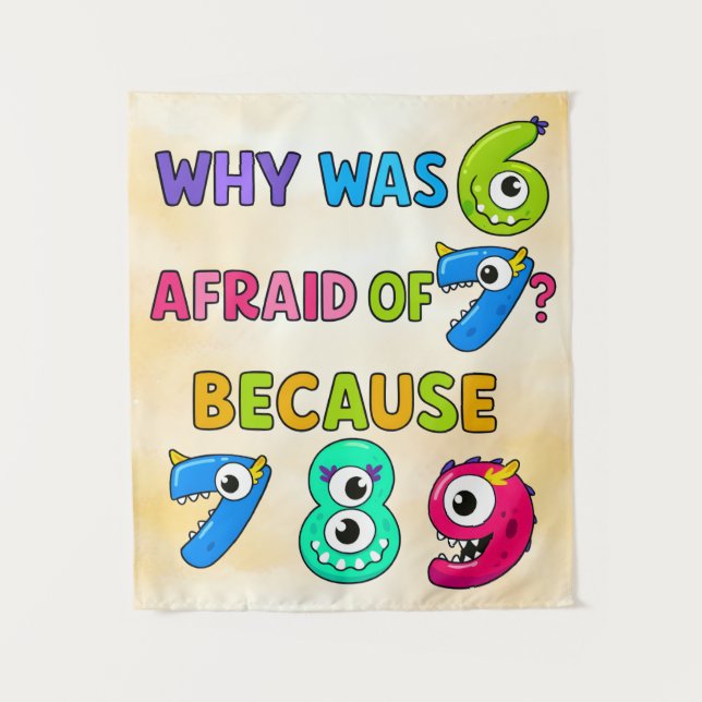 Tapiz Number Day Funny Maths 7 8 9 Banner for Schools (Anverso)