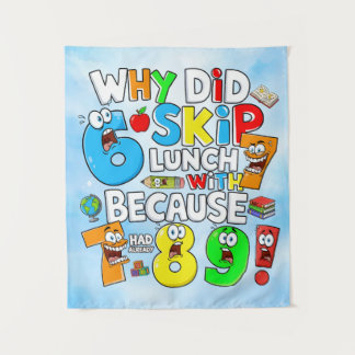 Tapiz Number Day Funny Maths 7 8 9 Banner for Schools