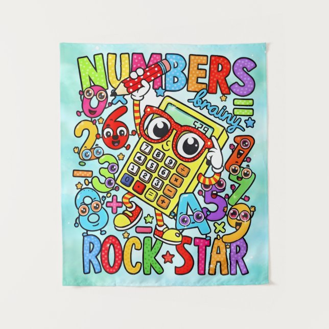 Tapiz Number Day Maths Rockstar Banner for Schools (Anverso)