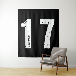 Tapiz Número deportivo 17