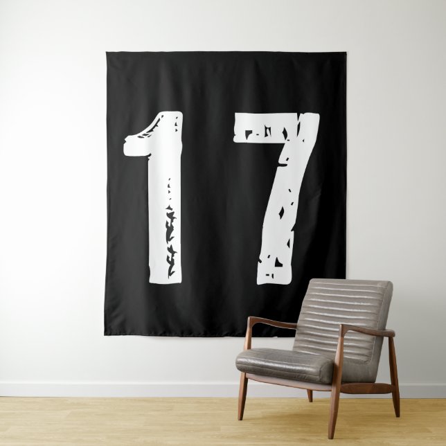 Tapiz Número deportivo 17 (In situ)