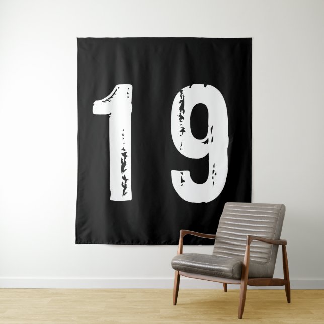 Tapiz Número deportivo 19 (In situ)