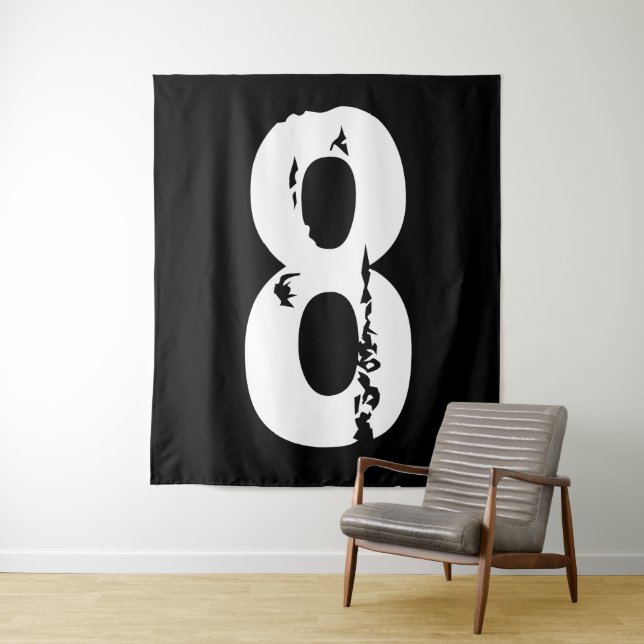 Tapiz Número deportivo 8 (In situ)
