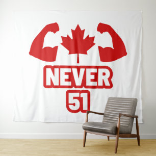 Tapiz Nunca 51 Canadá fuerte