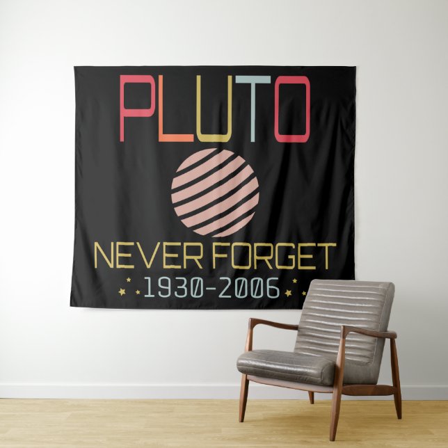 Tapiz Nunca Olvides El Espacio Gracioso Plutón Retro, La (In situ (horizontal))