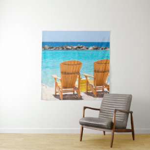 Tapiz Oasis de la silla de playa caribeña #1 #caribbean