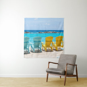 Tapiz Oasis de la silla de playa caribeña #2 #caribbean 