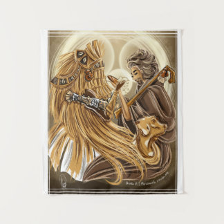 Tapiz Obaluaiê e São Roque por Orádia N.C Porciúncula