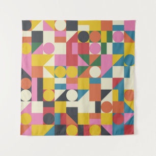 Tapiz Obra artística de Bauhaus: composición geométrica 